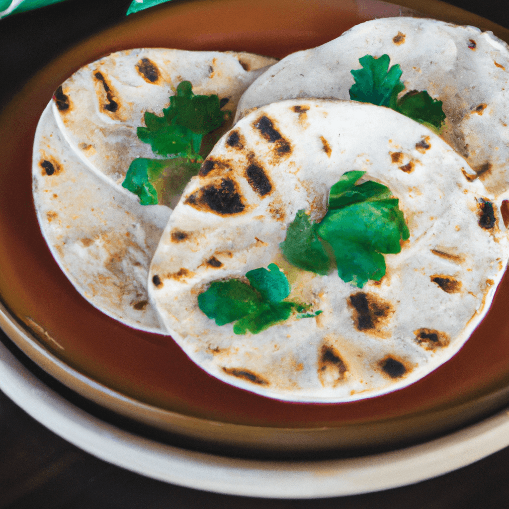 Air fryer basket filled with crispy golden tortilla pieces