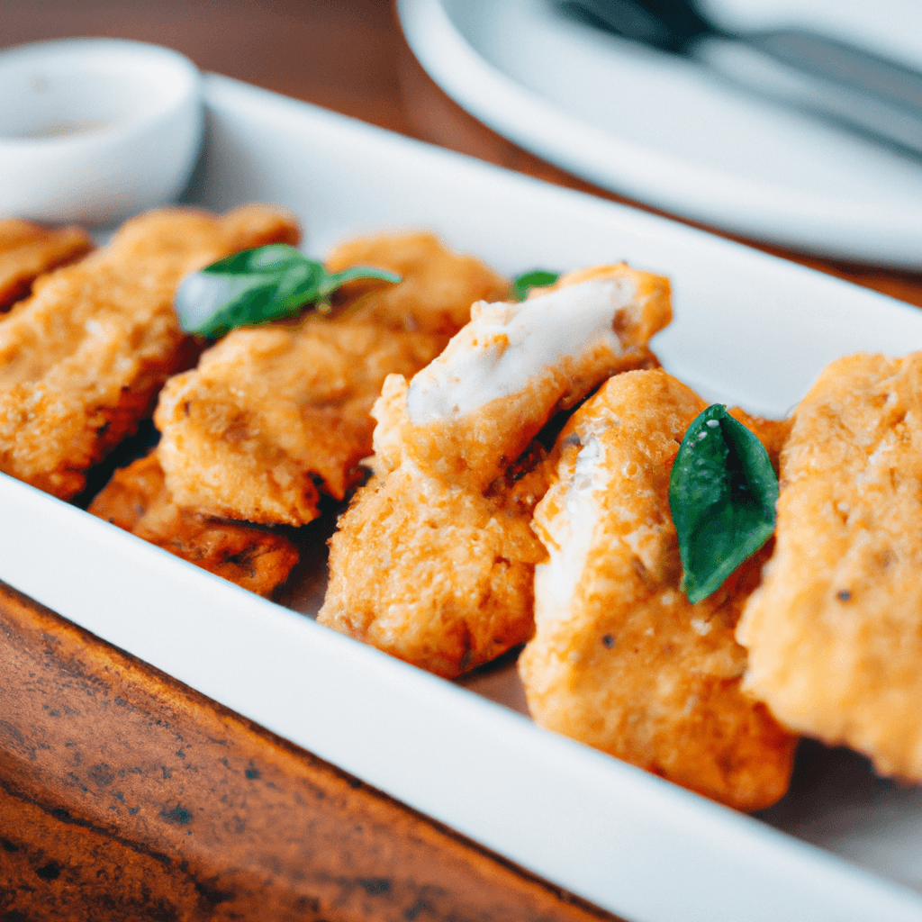 Fish sticks cooking in the basket of an air fryer.