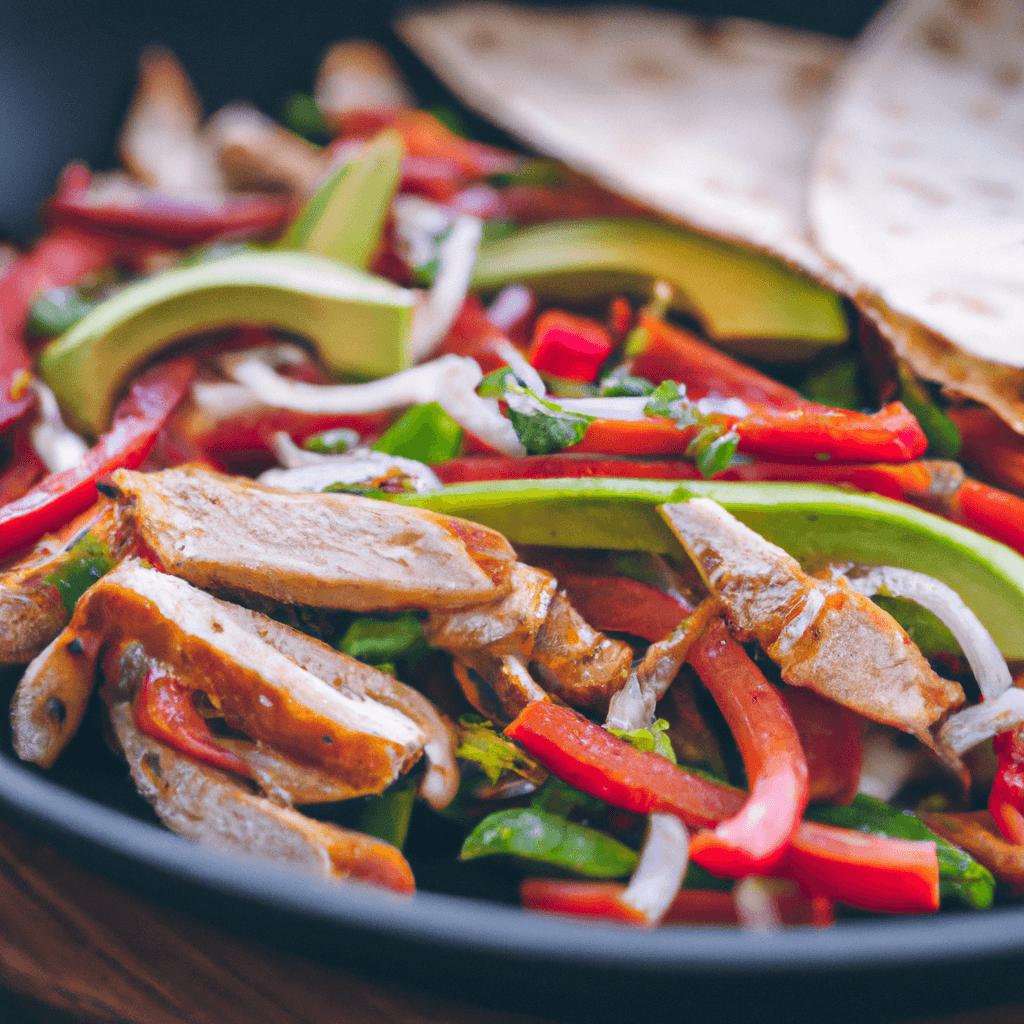 Savory air fry fajitas served on a platter