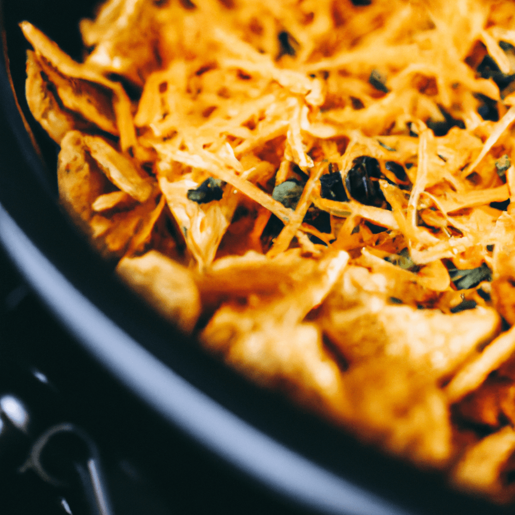A tempting tray of air fryer loaded nachos ready to be served