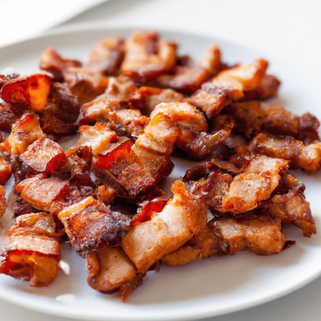 Turkey rashers laid flat in an air fryer basket