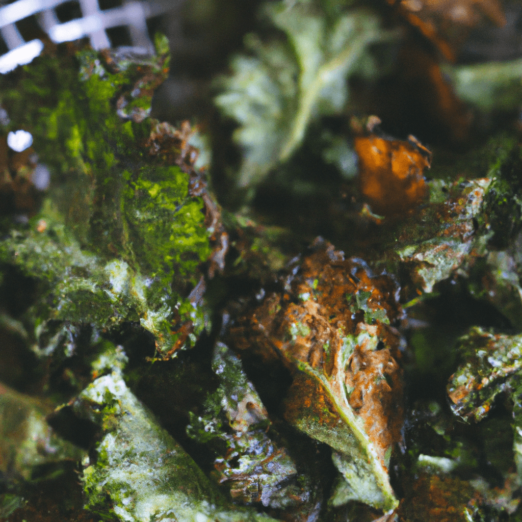 A plate of crispy air fryer kale chips seasoned to perfection.
