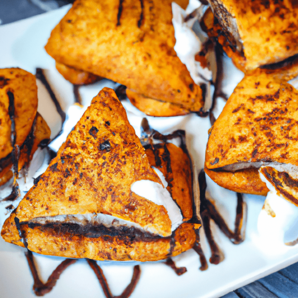 Main image shows perfectly golden S'mores just out of the air fryer basket