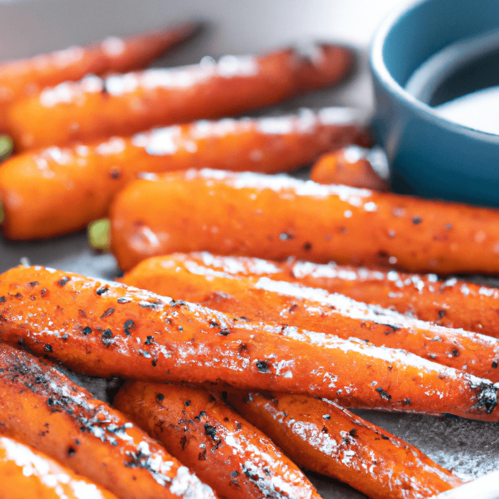 A plate of deliciously glazed air fryer carrots honey, garnished with fresh parsley.