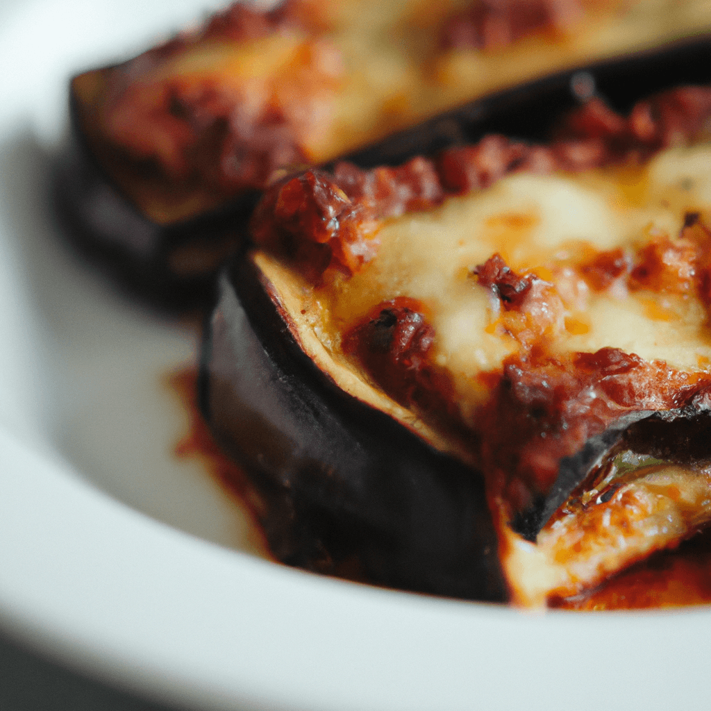 Crispy golden aubergine parmigiana fresh from the air fryer