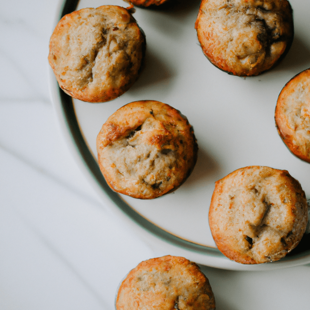 Silicone muffin cups filled with batter inside an air fryer basket.