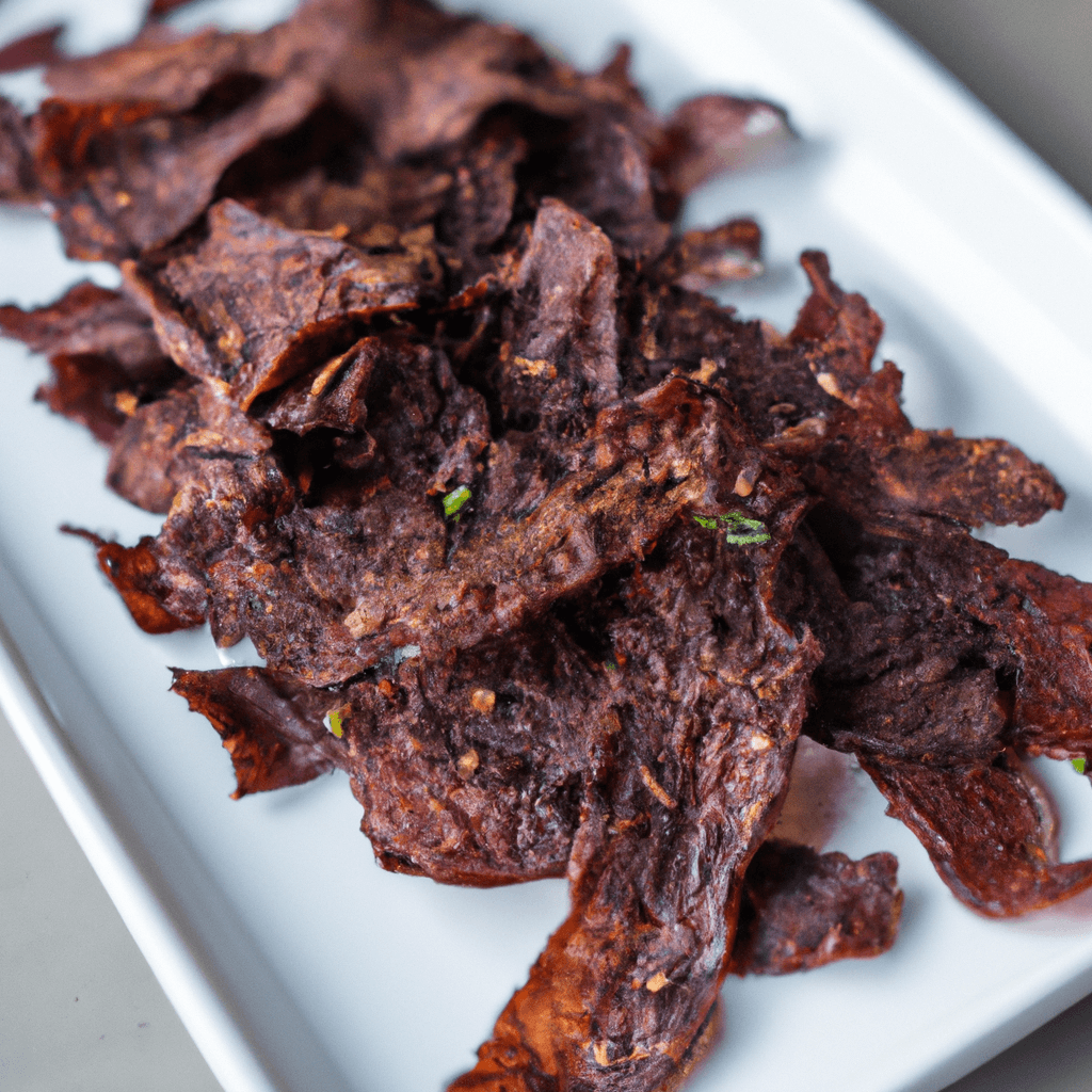 Cooked beef strips resting on a cooling rack.