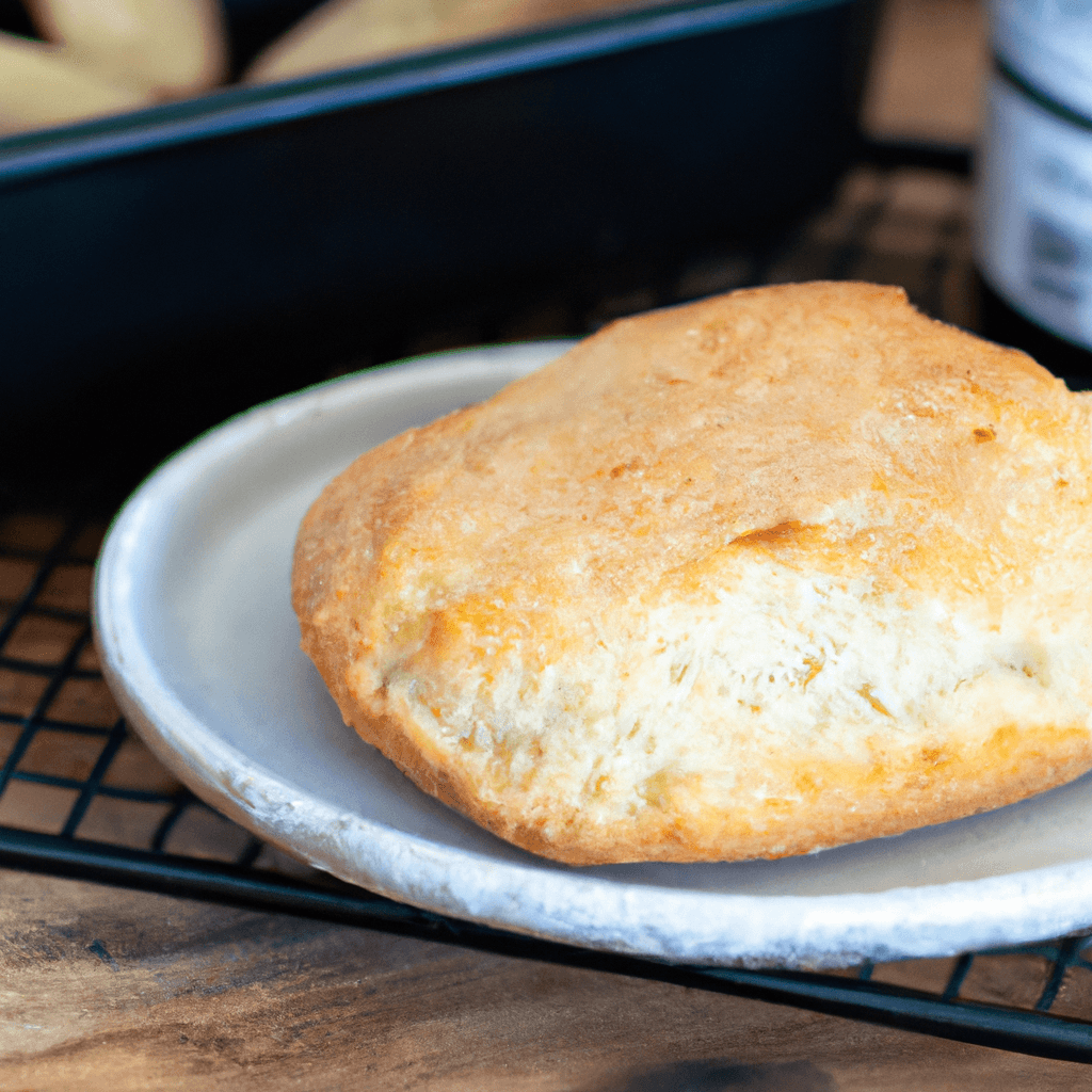 Freshly baked air fryer Irish soda bread cooling on a rack.