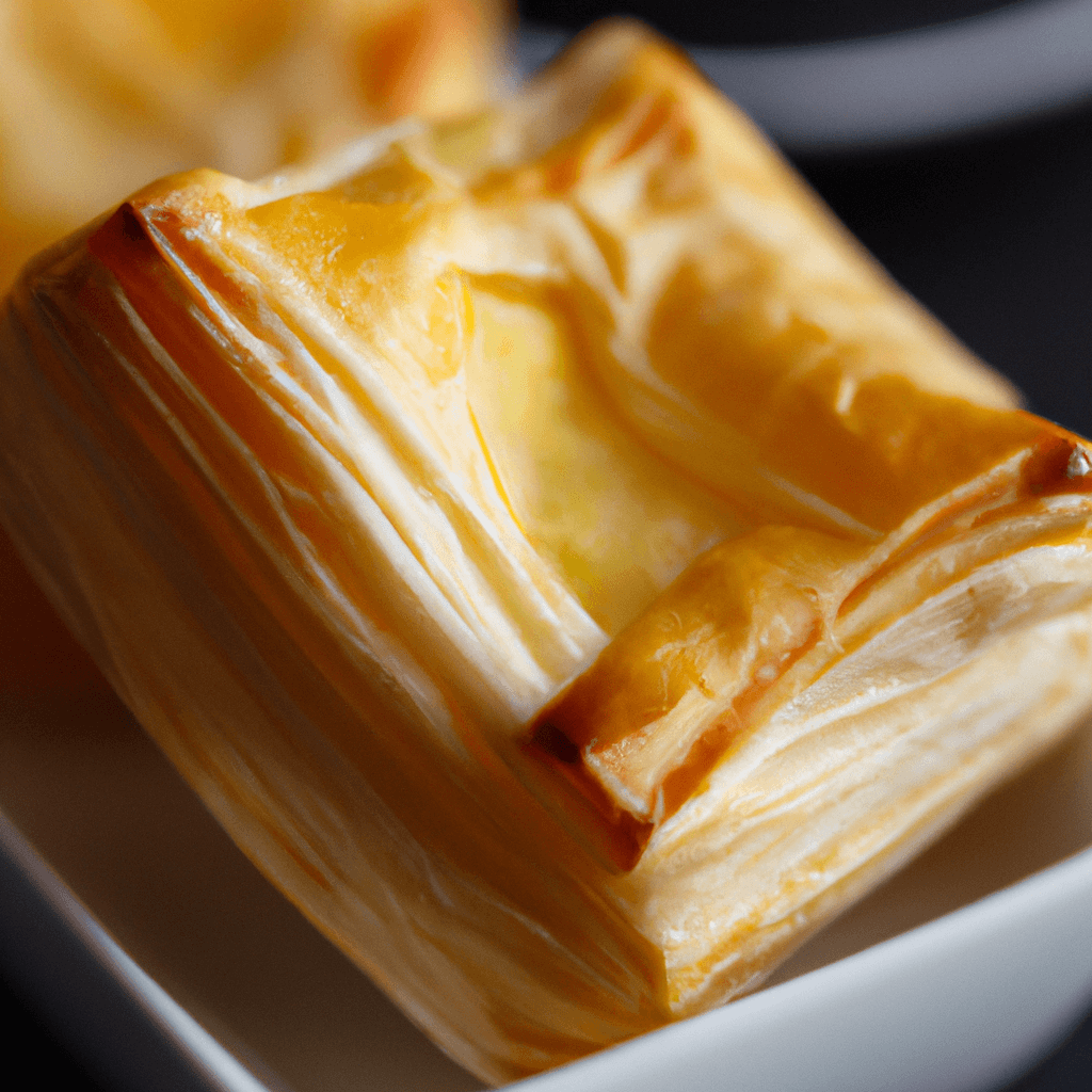 Crispy air fryer puff pastry parcels displayed beautifully