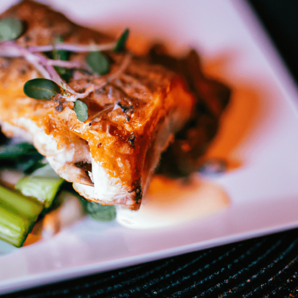 Crispy air fryer trout fillets on a blue serving plate.