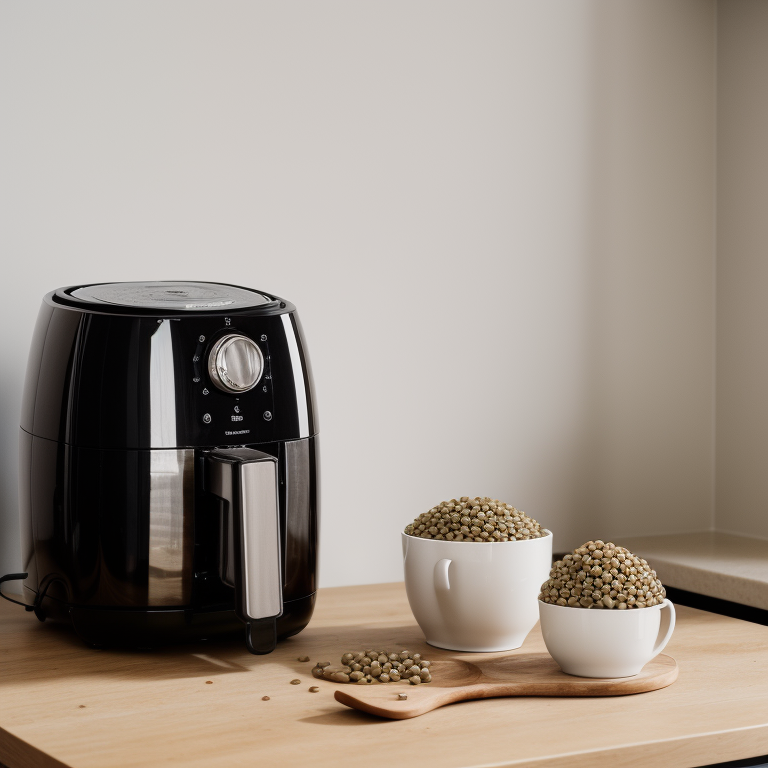 Measuring 225 grams of lentils in cups for air fryer recipes