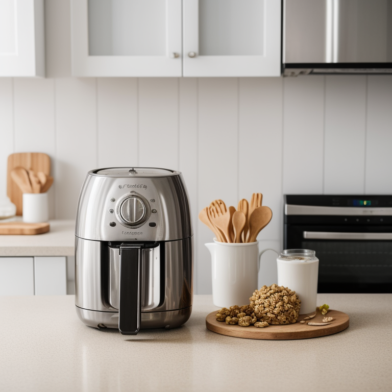 Measuring 275 grams of rolled oats in a cup for air fryer recipes