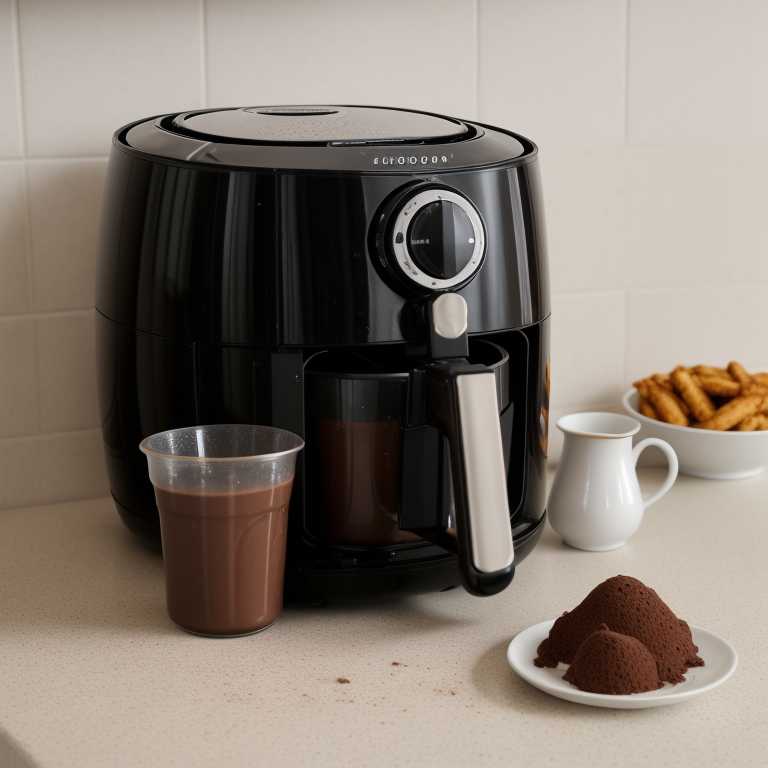 Measuring 275 grams of cocoa powder in cups for baking