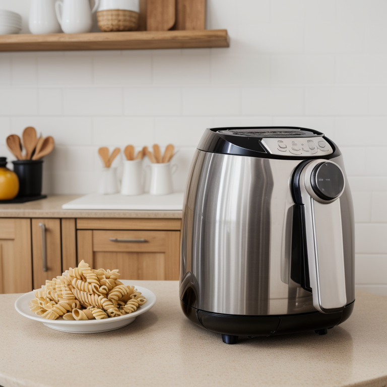 Measuring 275 grams of pasta in cups for air fryer cooking