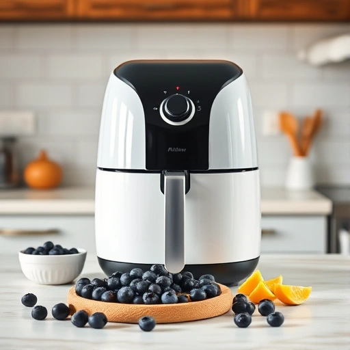 Measuring 300 grams of blueberries in cups for air fryer recipes