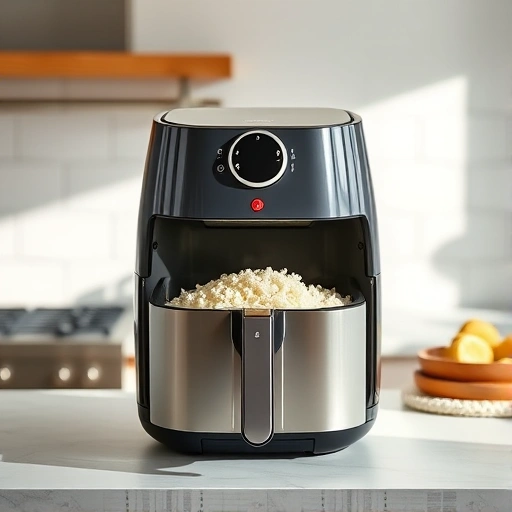 Measuring 325 grams of rice in cups for air fryer cooking