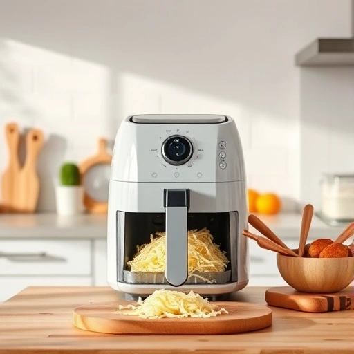 Measuring 350 grams of grated cheese in cups for air fryer recipes