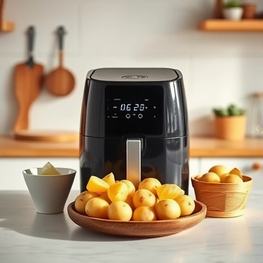 Measuring 425 grams of potatoes in cups for air fryer recipes