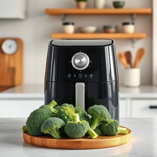 Measuring 475 grams of broccoli in cups for air fryer recipes