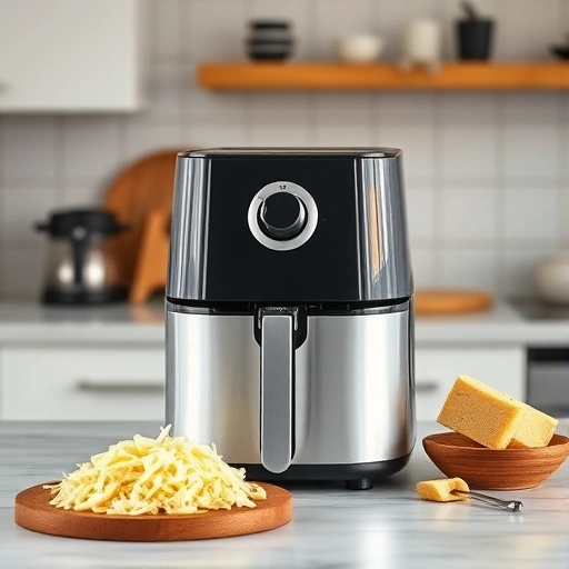 Measuring 500 grams of grated cheese in cups for air fryer recipes