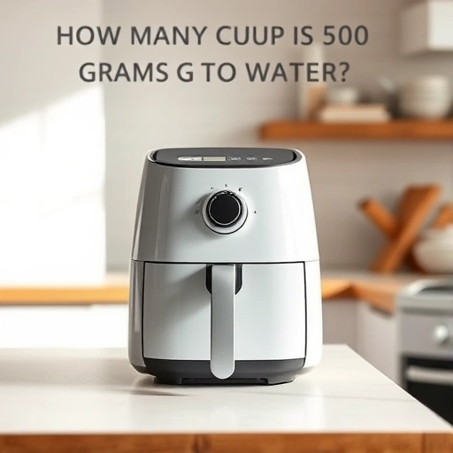 Measuring 500 grams of water in cups for air fryer recipes