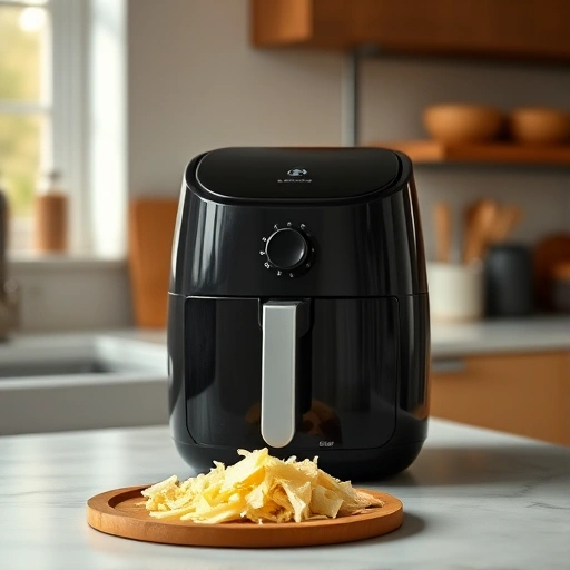 Measuring 0.5 cups of grated cheese on a kitchen scale for air fryer recipes