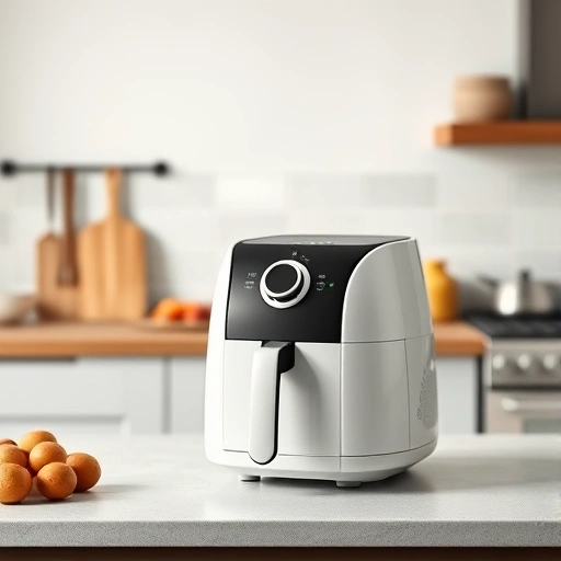 Measuring 0.5 cups of potatoes on a kitchen scale for air fryer recipes