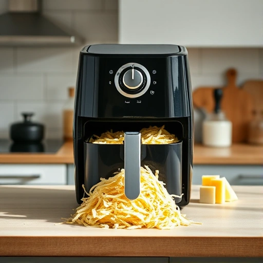 Measuring 100 grams of grated cheese in cups for air fryer recipes