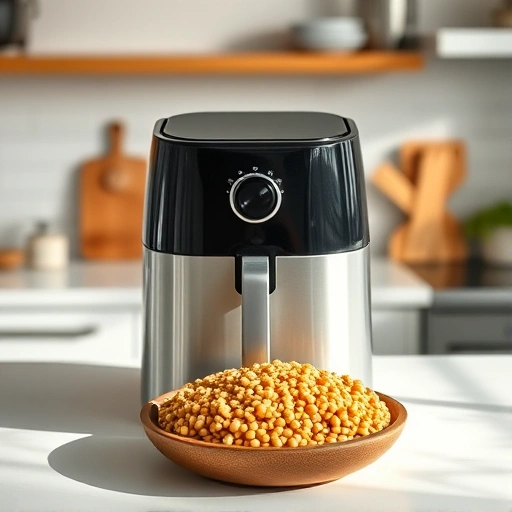 Measuring 100 grams of lentils in a cup for air fryer recipes