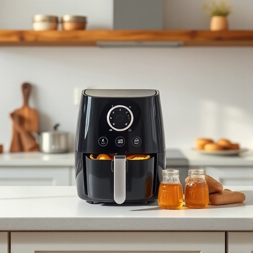 Measuring 125 grams of honey in a cup for air frying recipes