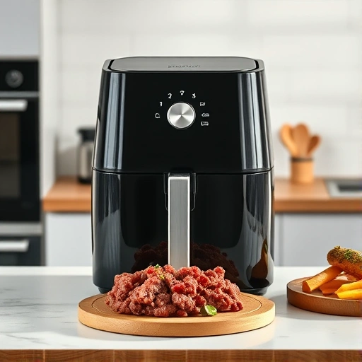 Measuring 125 grams of minced beef in a cup for air fryer recipes