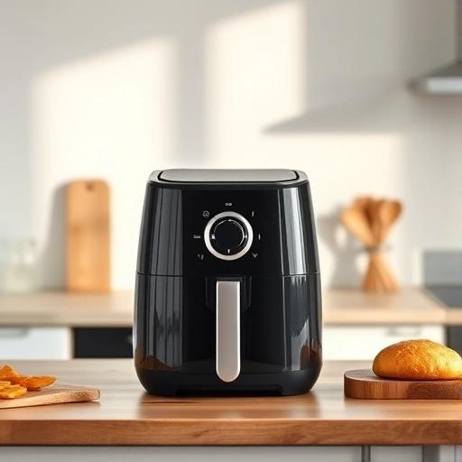 Measuring 1.5 cups of plain flour on a kitchen scale for air fryer recipes