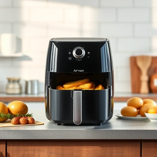 Measuring 1.5 cups of potatoes on a kitchen scale for air fryer recipes