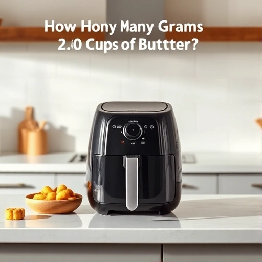 Measuring 2.0 cups of butter on a kitchen scale in grams