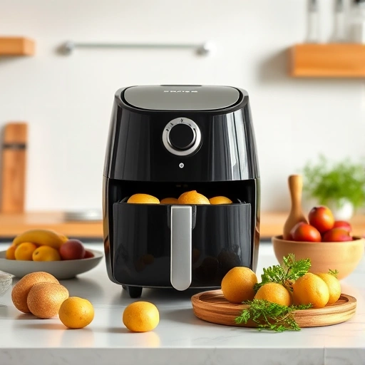 Measuring 2.5 cups of potatoes on a kitchen scale for air fryer recipes