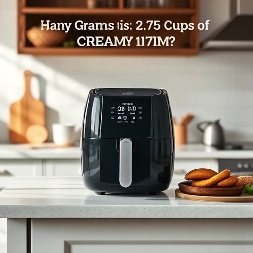 Measuring 2.75 cups of cream converted to grams for air fryer recipes