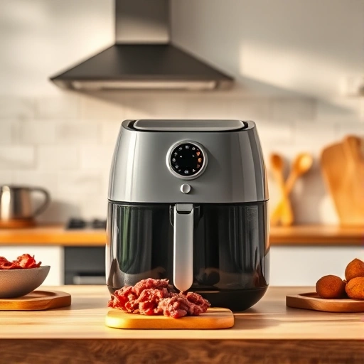 Measuring 3.0 cups of minced beef on a kitchen scale