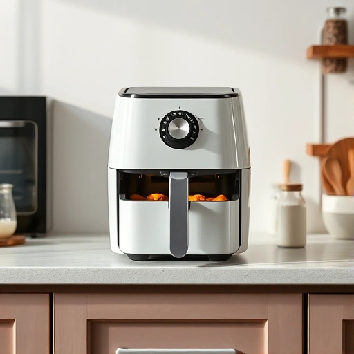 Measuring 0.25 cups of half and half in a glass measuring jug for air fryer recipes