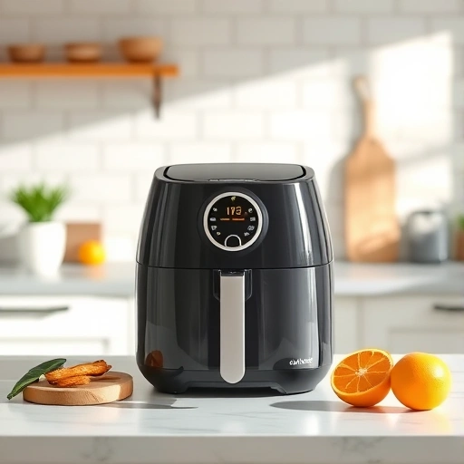 Measuring 0.5 cups of orange juice in a glass measuring cup for air fryer recipes