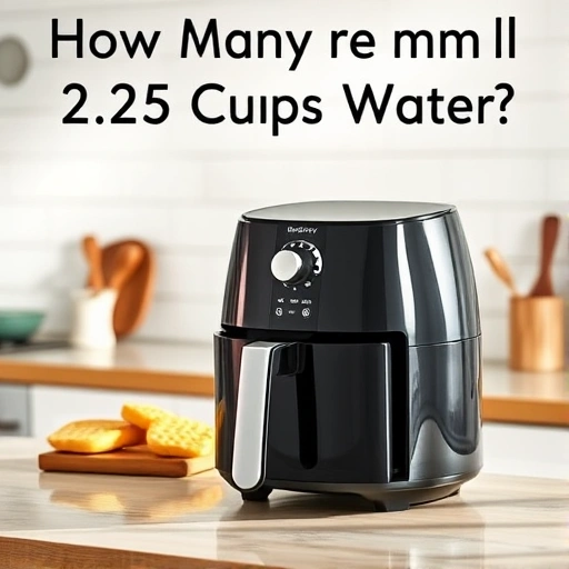 Measuring 2.25 cups of water in millilitres for air fryer recipes