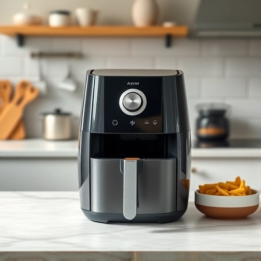 Measuring 110 ml of half and half in a cup for air fryer recipes