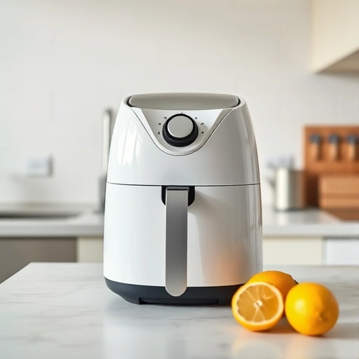 Measuring 110 ml of lemon juice in a cup for air fryer recipes