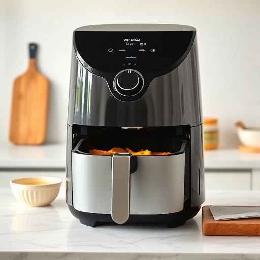 Measuring 135 ml of half and half in a cup for air fryer recipes