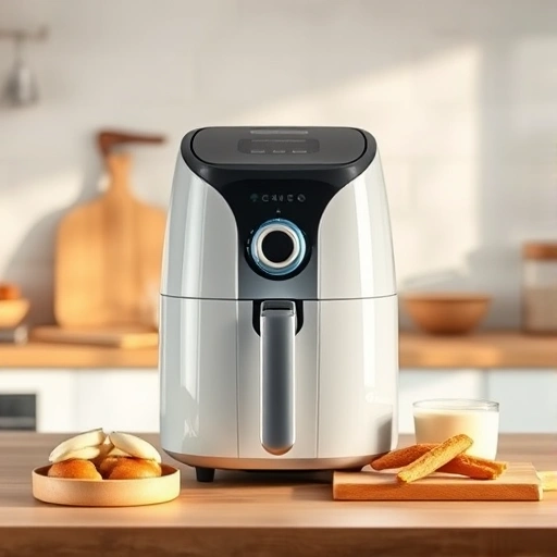 Measuring 160 ml of half and half in a cup for air fryer recipes