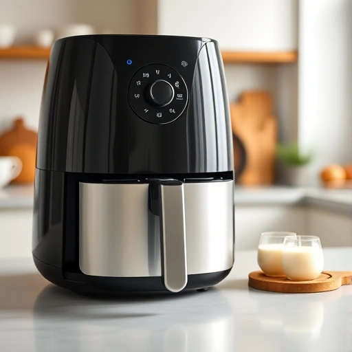 Measuring 210 ml of coconut milk in a cup for air fryer recipes