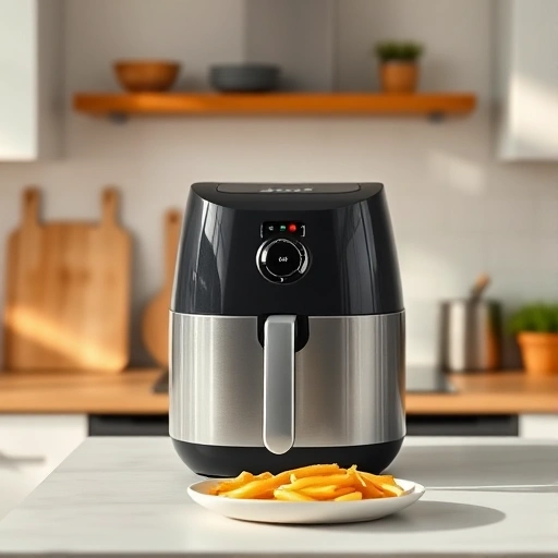 Measuring 235 ml of chicken broth in a cup for accurate air fryer recipes