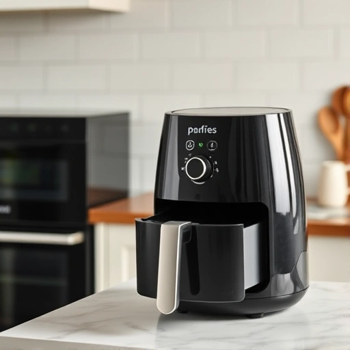 Measuring 235 ml of beef stock in a cup for air fryer recipes