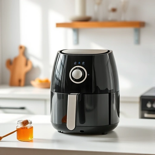 Measuring 285 ml of honey in a cup for air fryer recipes