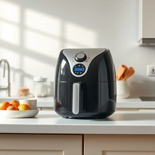 Measuring 310 ml of half and half in a cup for air fryer recipes