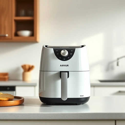 Measuring condensed milk in cups with a measuring jug and air fryer in background